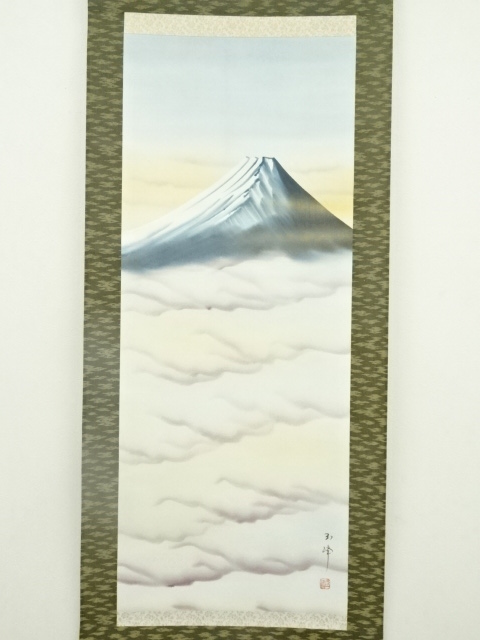 掛軸　玉峰　「富士山」美品 掛軸 玉峰 「富士山」